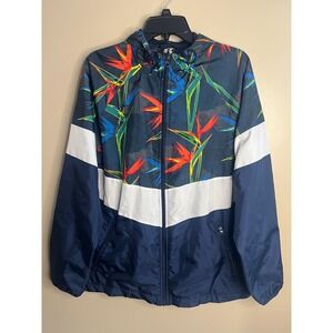 Russell Athletic Men Retro Tropical Floral Print Track Jacket Size M Retro Y2K